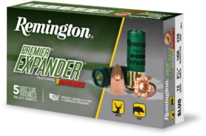 Remington Premiere Expander Slug PRX12, 12 Ga, 2.75", 1450 fps, 437 Gr, 5rd Box Remington 3 Remington Premiere Expander Slug PRX12