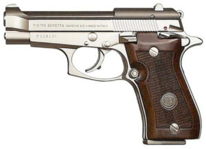 Beretta 85F .380 ACP, Double Action, Nickel, Wood Grips, 8rd Beretta 3 Beretta 85F .380 ACP