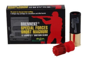 Brenneke Special Forces Short Magnum 12 Ga, 2 3/4", 1 1/4oz Slug, 1418 FPS, 5rd Box Brenneke USA 3 Brenneke Special Forces Short Magnum 12 Ga