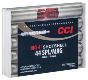 CCI Handgun Shotshells .44 Mag/.44 Spec Shot Size 4 110gr 10rd/Box CCI Ammunition 3 CCI Handgun Shotshells .44 Mag/.44 Spec Shot Size 4 110gr 10rd/Box