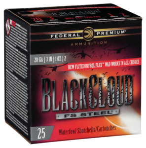 Federal BlackCloud 20 Ga, 3", 1oz, 2 Shot, 1350 FPS, 25rd Box Federal Ammunition 3 Federal BlackCloud 20 Ga