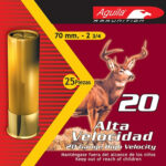 Aguila Field High Velocity 20 Ga, 2.75", 2-3/4oz, 2 Buck, 25rd Box Aguila Ammunition 2 Aguila Field High Velocity 20 Ga
