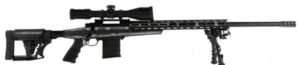 Howa 1500, Bolt Action Rifle, 308 Winchester, 24" Heavy Threaded Barrel, Black, Gray & White American Flag Finish, Polymer Stock, Right Hand, Bipod, 10rd Mag, 4-16x50 Scope Included Legacy Intl Sports 3 Howa 1500