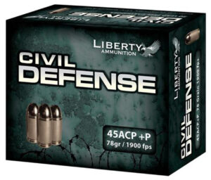 Liberty Ammo Civil Defense 45 ACP+P, 78gr, LF Fragmenting HP, 20rd Liberty Ammo 3 Liberty Ammo Civil Defense 45 ACP+P