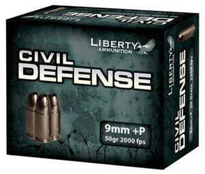 Liberty Ammo Civil Defense 9mm 50gr, LF Fragmenting HP, 20rd Box Liberty Ammo 3 Liberty Ammo Civil Defense 9mm 50gr