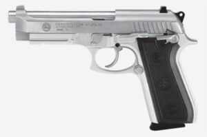 Taurus 92 9mm, 5" Barrel, Fixed Sights, Stainless, Rail, 17rd Taurus 3 Taurus 92 9mm