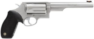Taurus Judge Single/Double 45 Colt/410ga, 6.5", Black Ribber Grip, Stainless, 5rd Taurus 3 Taurus Judge Single/Double 45 Colt/410ga