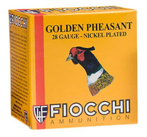 Fiocchi Golden Pheasant 28 Ga, 2-3/4", #6 Nickel Plated Lead, 7/8oz, 25rd Box Fiocchi Ammunition 3 Fiocchi Golden Pheasant 28 Ga