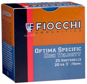 Fiocchi High Velocity Shotshells 20 ga, 3", 1-1/4oz, 5 Shot, 25rd/Box Fiocchi Ammunition 3 Fiocchi High Velocity Shotshells 20 ga