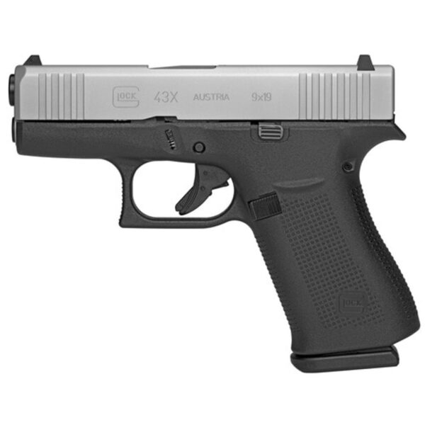 Glock 43X Silver Subcompact 9mm Glock 43X Silver Subcompact 9mm
