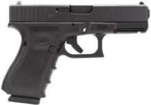 Glock, 19 Gen4, Compact, 9mm, 4.02" Barrel, Polymer Frame, Matte Finish, Fixed Sights, 15rd, 3 Magazines Glock 3 Glock