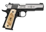 Browning Black Label 1911 380 ACP, 4.25" Barrel, Black Frame, Maple Medallion Checkered Grip, 8rd 3 Browning Black Label 1911 380 ACP