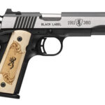 Browning Black Label 1911 380 ACP, 4.25" Barrel, Black Frame, Maple Medallion Checkered Grip, 8rd 1 Browning Black Label 1911 380 ACP