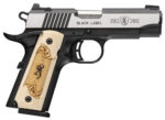 Browning Black Label, 1911 380 ACP, 3.6" Barrel, Black Frame, Maple Medallion Checkered Grip, 8rd 3 Browning Black Label