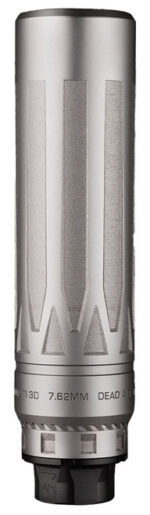 Dead Air Armament Nomad-TI XC Suppressor 300 Remington Mag, 7.03" Length, Titanium, Bead Blasted Finish, Silver, Xeno Adapter & DA124 Omni Brake 3 Dead Air Armament Nomad-TI XC Suppressor 300 Remington Mag