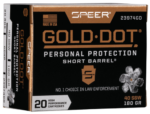 Speer Speer Gold Dot Personal Protection, 40S&W, 180gr, Hollow Point, 20Bx 3 Speer Speer Gold Dot Personal Protection