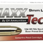 MaxxTech 9mm 124gr, 1150 fps, FMJ, 50Bx/20Cs TulAmmo 2 MaxxTech 9mm 124gr