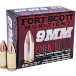 Fort Scott TUI 9mm, 115gr, Nickel-Plated, Solid Copper Spun, 20rd Box 2 Fort Scott TUI 9mm