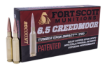 Fort Scott TUI 6.5 Creedmoor, 123gr, Solid Copper Spun, 20rd Box 3 Fort Scott TUI 6.5 Creedmoor