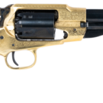Pietta 1858 Sheriff 44 Cal, 5.5" Barrel, Engraved Brass Frame, Walnut Grip, 6rd 1 Pietta 1858 Sheriff 44 Cal