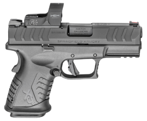 Springfield XD-M Elite Compact OSP 10mm, 3.8" Barrel, Hammer Forged, Melonite, Black, Fiber Optic Front, Tactical Rack U-Dot Rear, 11rd Springfield Armory 3 Springfield XD-M Elite Compact OSP 10mm