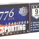 1776 USA Sporting 9mm, 90gr, Lead Free Ball, 50rd Box 1 1776 USA Sporting 9mm