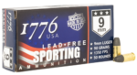 1776 USA Sporting 9mm, 90gr, Lead Free Ball, 50rd Box 2 1776 USA Sporting 9mm