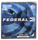 Federal Game-Shok 20 Ga, 3", 1 1/4 oz, 6 Shot, 25rd Box 3 Federal Game-Shok 20 Ga