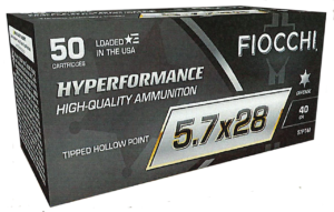 Fiocchi Hyperformance Defense 5.7x28mm, 40gr, Tipped Hollow Point, 50rd Box Fiocchi Ammunition 3 Fiocchi Hyperformance Defense 5.7x28mm