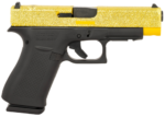 Glock G48 Gen 5 MOS 9mm, 4.17" Barrel, Gold Glitter Cerakote, Black Frame, 10rd 3 Glock G48 Gen 5 MOS 9mm