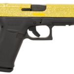 Glock G48 Gen 5 MOS 9mm, 4.17" Barrel, Gold Glitter Cerakote, Black Frame, 10rd 1 Glock G48 Gen 5 MOS 9mm