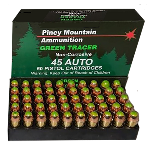 Piney Mountain Ammunition Green Tracer 45 ACP Piney Mountain Ammunition Green Tracer 45 ACP