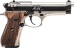 Rock Island Melik 9mm, 4.9" Barrel, Black Slide, Silver Frame, Wood Grip, 17rd 3 Rock Island Melik 9mm