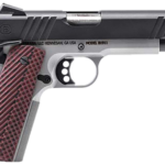 Bersa B1911 45 ACP, 5" Barrel, Black Slide, Stainless Frame, Red VZ Grip, 8rd 2 Bersa B1911 45 ACP