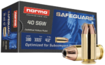 Norma Safeguard 40 Smith & Wesson, 180gr, Jacketed Hollow Point, 50rd Box 3 Norma Safeguard 40 Smith & Wesson