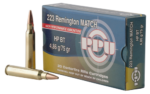 PPU Match 223 Remington, 75gr, Hollow Point Boat-Tail, 20rd Box 3 PPU Match 223 Remington