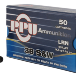 PPU Handgun Defense 38 S&W 145gr, Lead Round Nose, 50rd Box 1 PPU Handgun Defense 38 S&W 145gr