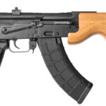 Century Micro Draco 7.62x39mm, 6.25" Barrel, Black Rec, Wood Handguard, Tan AWS Backpack, 30rd 1 Century Micro Draco 7.62x39mm