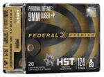 Federal Premium 9mm +P, 124gr, HST Jacketed Hollow Point, 20Bx/10Cs 3 Federal Premium 9mm +P