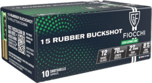 Fiocchi Less Than Lethal 12 Ga, 2.75" Shell, 15 Pellet, Rubber Buckshot, 10rd Box Fiocchi Ammunition 3 Fiocchi Less Than Lethal 12 Ga