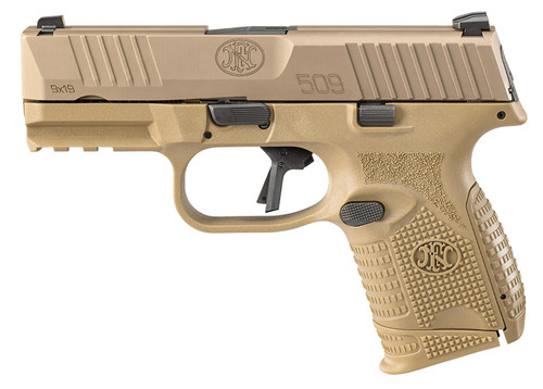 FN 509 Compact 9mm, 3.7" Barrel, Flat Dark Earth, 24rd 1 FN 509 Compact 9mm