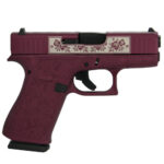 Glock 43x Custom 9mm, 3.41" Barrel, "Black Cherry Paisley", 10rd 1 Glock 43x Custom 9mm