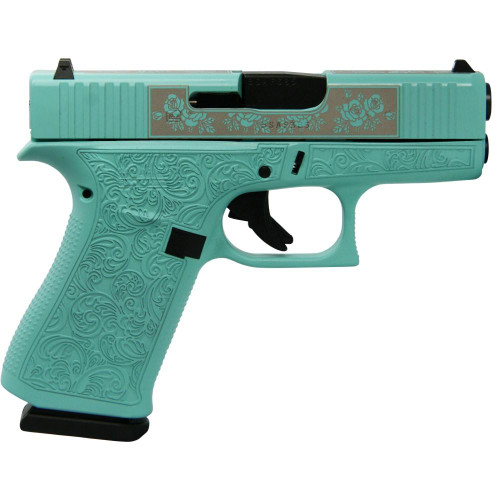 Glock G43x Custom "Tiffany Glock & Roses" 9mm Glock G43x Custom "Tiffany Glock & Roses" 9mm