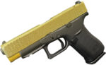 Glock G43x 9mm, 3.41" Barrel, Gold Glitter Cerakote, Black Frame, 10rd 3 Glock G43x 9mm