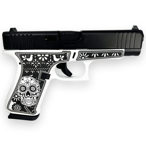 Glock 48 Gen 5 "Sugar Skull White & Black" 9mm Glock 48 Gen 5 "Sugar Skull White & Black" 9mm