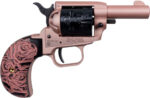 Heritage Barkeep 22 LR, 2" Barrel, Rose Gold Frame, Engraved Cylinder, Rose Engraved Grip, 6rd 3 Heritage Barkeep 22 LR