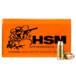 HSM Subsonic 9mm, 147gr, Lead Plated Flat Nose, 50rd Box 1 HSM Subsonic 9mm