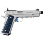 Kimber Rapide Ice 9mm, 5.5" Threaded Barrel, Silver, Blue G10 Grip, 9rd 3 Kimber Rapide Ice 9mm