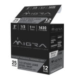 Migra Stacked Steel Ammo 12ga, 3in, 1.25oz, 1-3 Shot 25rd (10 per case) 3 Migra Stacked Steel Ammo 12ga