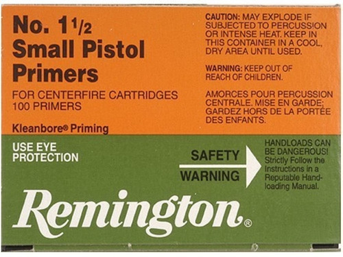 *D* Remington Centerfire Primers 1-1/2 Small Pistol *D* Remington Centerfire Primers 1-1/2 Small Pistol